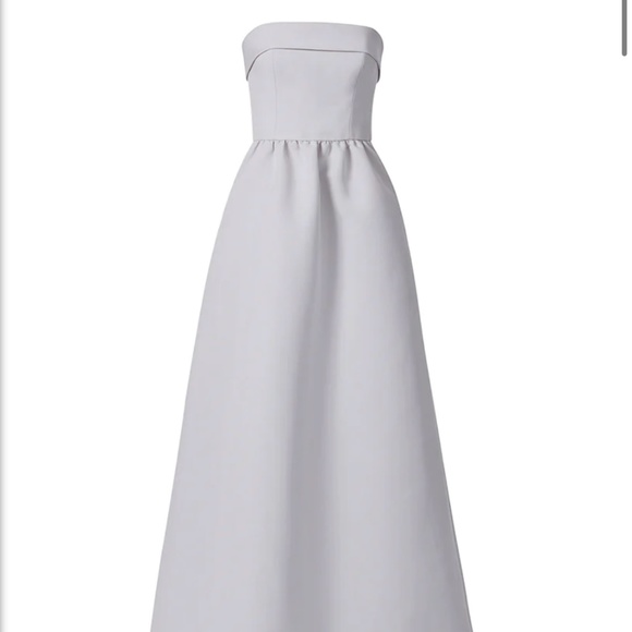Amsale Strapless Gray Dress - Picture 2 of 4